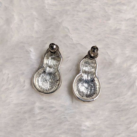 Christmas Holiday Snowman Brooche/Pendant & Pierced Earrings - Picture 7 of 8